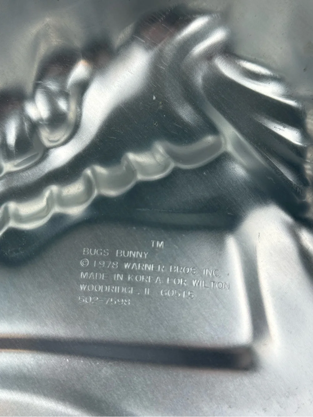 Vintage 1978 Wilton Bugs Bunny Cake Pan Warner Bros.